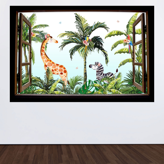 Vinilo Adhesivo Decorativo trampantojo 3D para niños - Infantil - Jungla