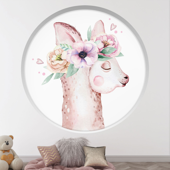 Vinilo Adhesivo Decorativo trampantojo 3D para niños - Infantil - Lama