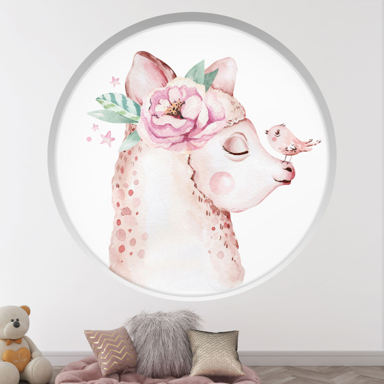 Vinilo Adhesivo Decorativo trampantojo 3D para niños - Infantil - Lama