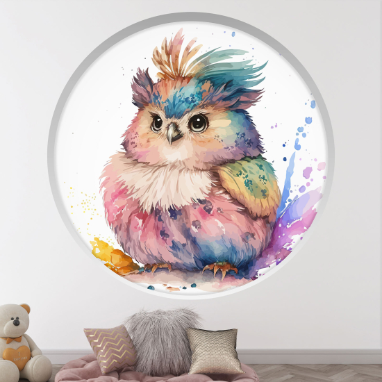 Vinilo Adhesivo Decorativo trampantojo 3D para niños - Infantil - Lechuza