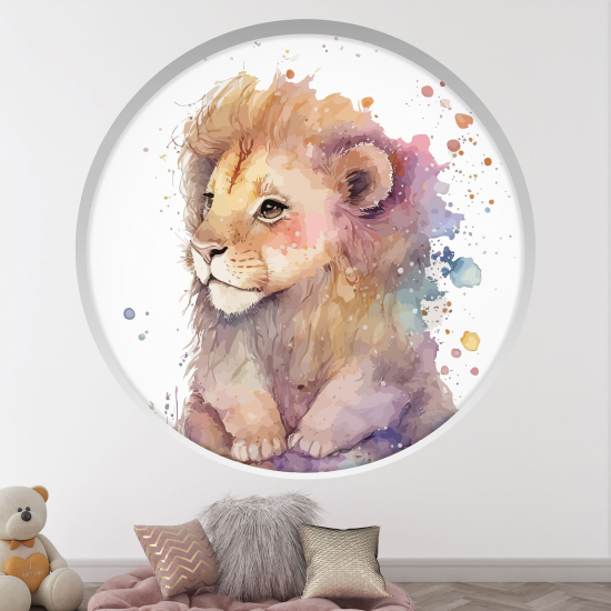 Vinilo Adhesivo Decorativo trampantojo 3D para niños - Infantil - León