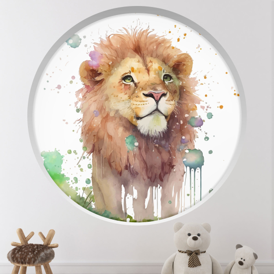 Vinilo Adhesivo Decorativo trampantojo 3D para niños - Infantil - León