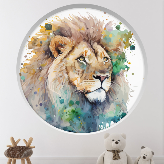 Vinilo Adhesivo Decorativo trampantojo 3D para niños - Infantil - León