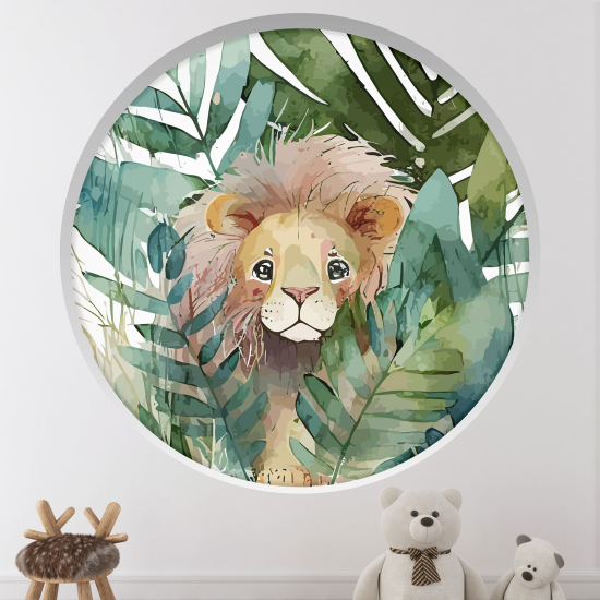 Vinilo Adhesivo Decorativo trampantojo 3D para niños - Infantil - León