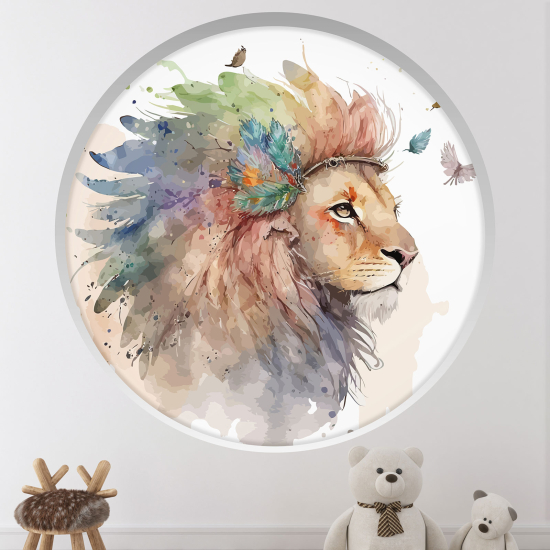 Vinilo Adhesivo Decorativo trampantojo 3D para niños - Infantil - León