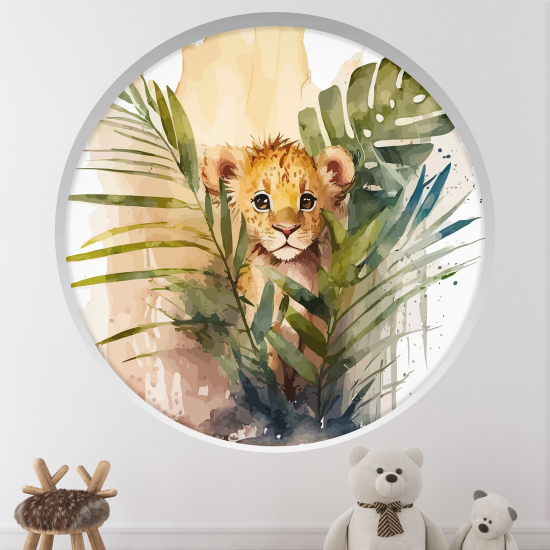 Vinilo Adhesivo Decorativo trampantojo 3D para niños - Infantil - León