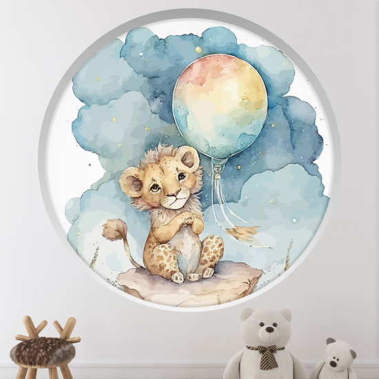 Vinilo Adhesivo Decorativo trampantojo 3D para niños - Infantil - León