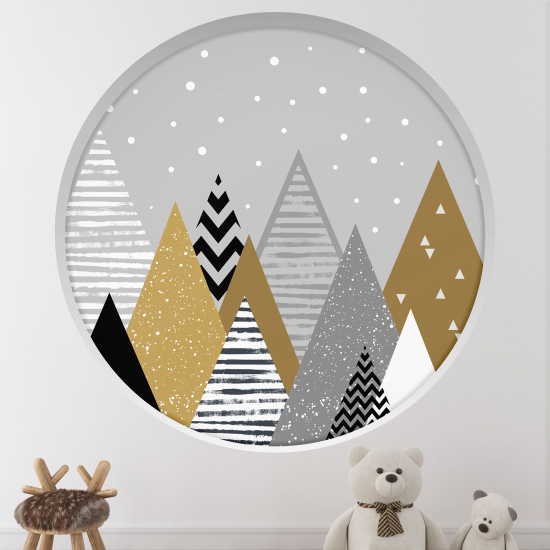 Vinilo Adhesivo Decorativo trampantojo 3D para niños - Infantil - Montañas