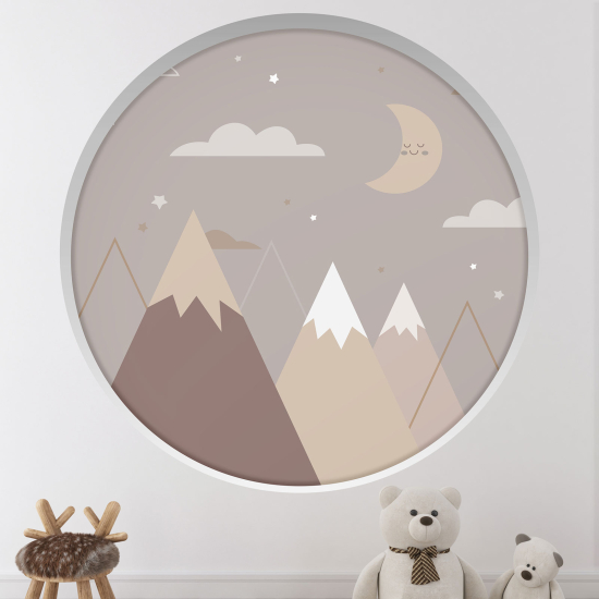 Vinilo Adhesivo Decorativo trampantojo 3D para niños - Infantil - Montañas