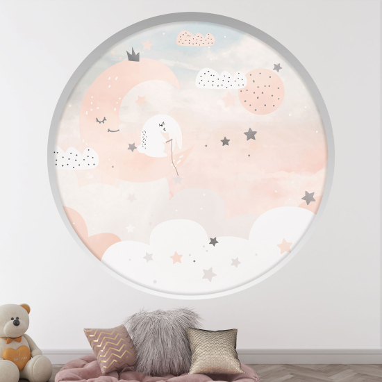 Vinilo Adhesivo Decorativo trampantojo 3D para niños - Infantil - Nubes
