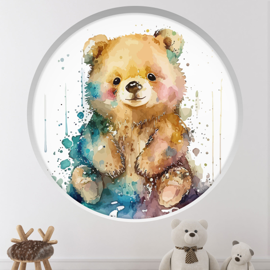 Vinilo Adhesivo Decorativo trampantojo 3D para niños - Infantil - Osito
