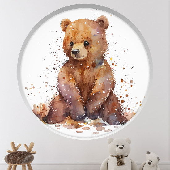 Vinilo Adhesivo Decorativo trampantojo 3D para niños - Infantil - Oso