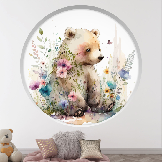 Vinilo Adhesivo Decorativo trampantojo 3D para niños - Infantil - Oso
