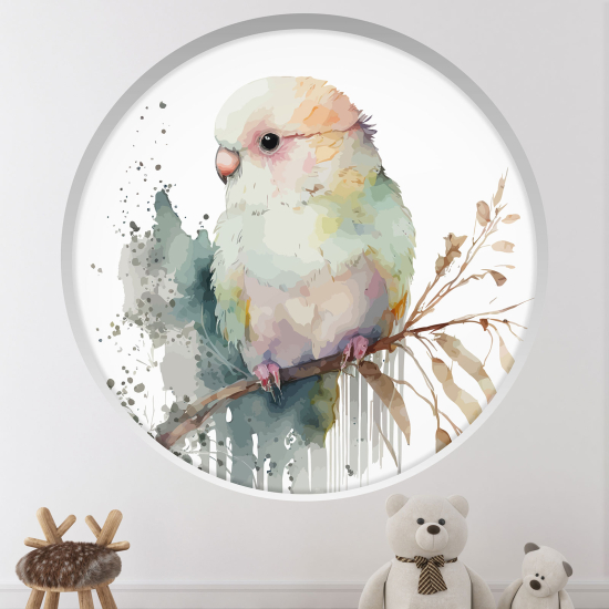 Vinilo Adhesivo Decorativo trampantojo 3D para niños - Infantil - Pájaro en la rama
