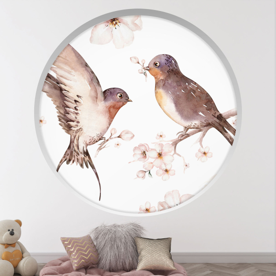 Vinilo Adhesivo Decorativo trampantojo 3D para niños - Infantil - Pájaros
