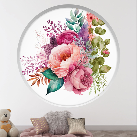 Vinilo Adhesivo Decorativo trampantojo 3D para niños - Infantil - Ramo de flores
