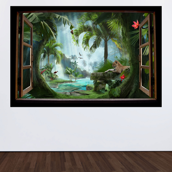 Vinilo Adhesivo Decorativo trampantojo 3D para niños - Infantil - Selva tropical