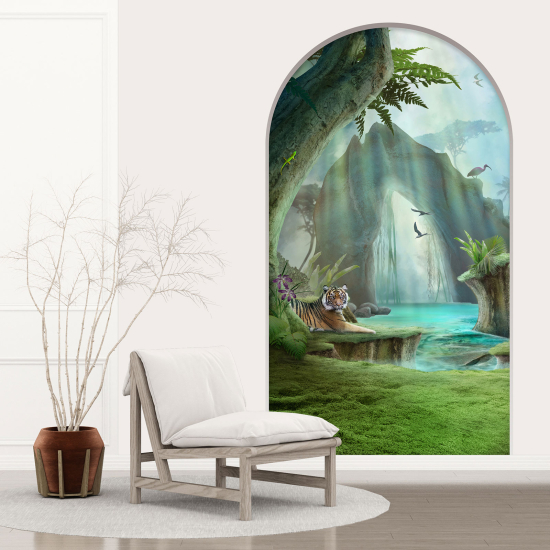 Vinilo Adhesivo Decorativo trampantojo 3D para niños - Infantil - Tigre