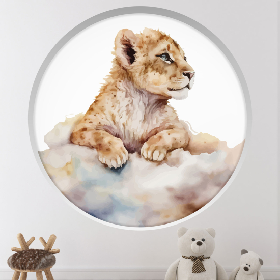Vinilo Adhesivo Decorativo trampantojo 3D para niños - Infantil - Tigre