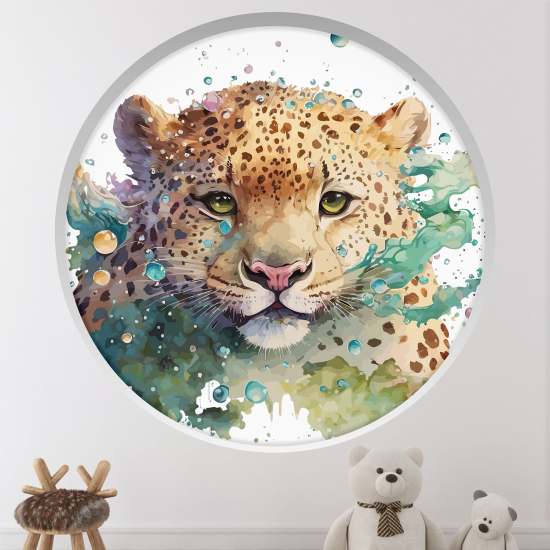 Vinilo Adhesivo Decorativo trampantojo 3D para niños - Infantil - Tigre
