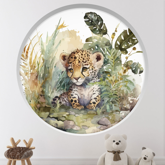 Vinilo Adhesivo Decorativo trampantojo 3D para niños - Infantil - Tigre