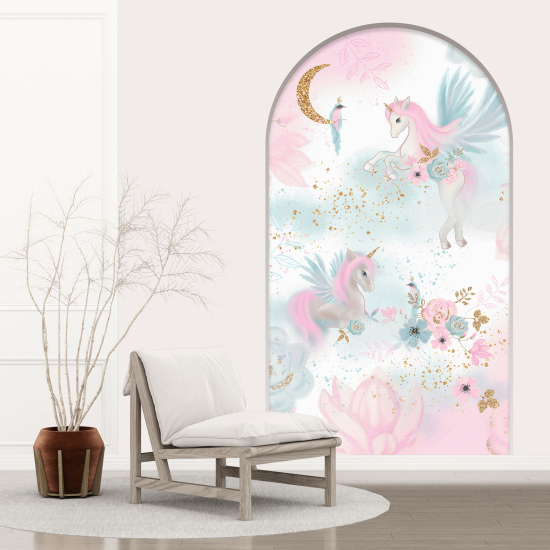 Vinilo Adhesivo Decorativo trampantojo 3D para niños - Infantil - Unicornios