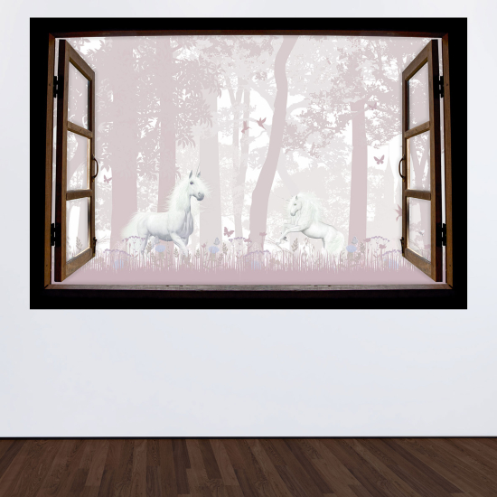 Vinilo Adhesivo Decorativo trampantojo 3D para niños - Infantil - Unicornios