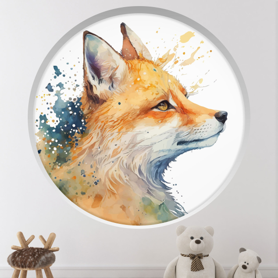 Vinilo Adhesivo Decorativo trampantojo 3D para niños - Infantil - Zorro