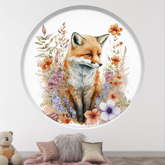 Vinilo Adhesivo Decorativo trampantojo 3D para niños - Infantil - Zorro