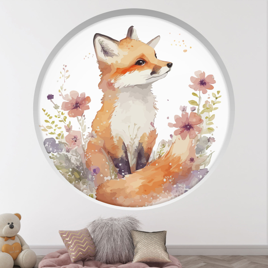 Vinilo Adhesivo Decorativo trampantojo 3D para niños - Infantil - Zorro