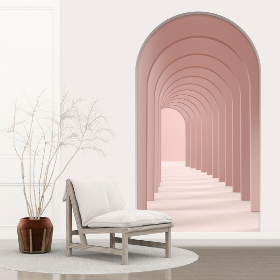 Vinilo Adhesivo Decorativo trampantojo 3D - Pasillo Arcos