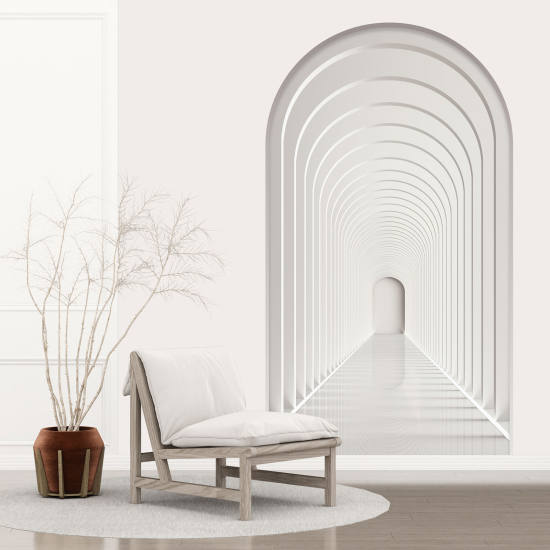 Vinilo Adhesivo Decorativo trampantojo 3D - Pasillo Arcos