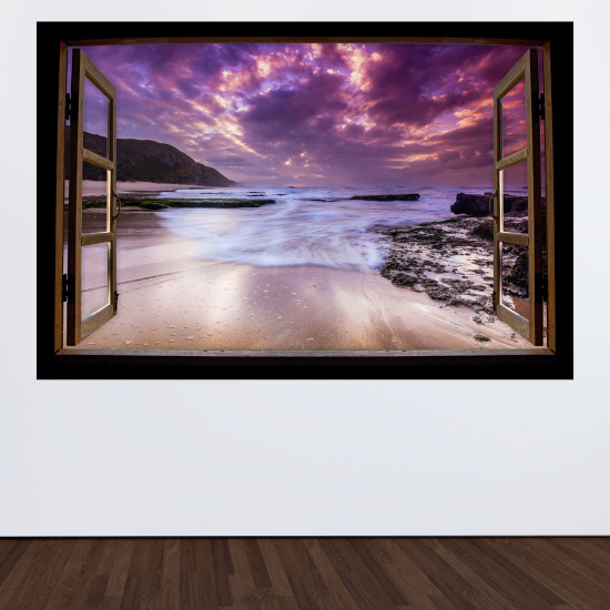 Vinilo Adhesivo Decorativo trampantojo 3D - Playa
