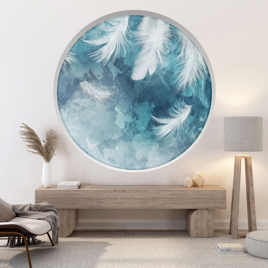 Vinilo Adhesivo Decorativo trampantojo 3D - Plumas
