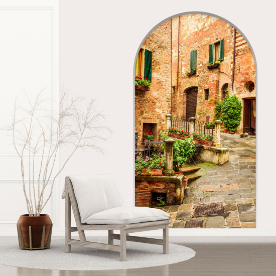 Vinilo Adhesivo Decorativo trampantojo 3D - Pueblo