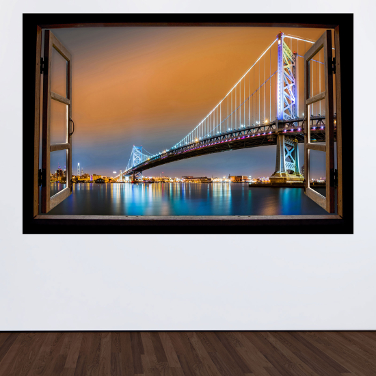 Vinilo Adhesivo Decorativo trampantojo 3D - Puente de Brooklyn