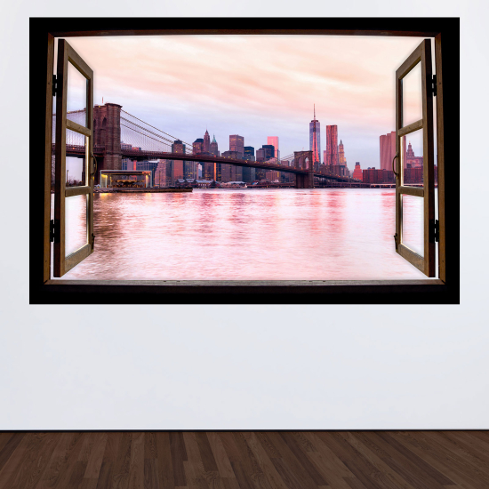 Vinilo Adhesivo Decorativo trampantojo 3D - Puente Nueva York