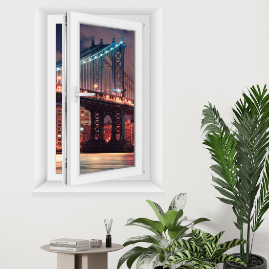 Vinilo Adhesivo Decorativo trampantojo 3D - Puente Nueva York