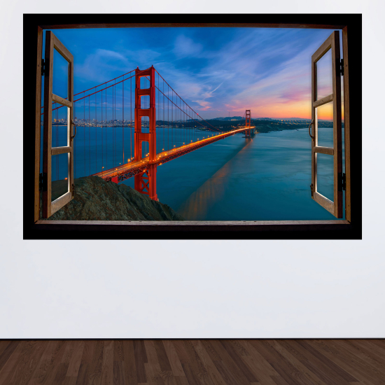 Vinilo Adhesivo Decorativo trampantojo 3D - Puerta dorada