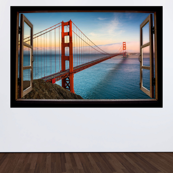 Vinilo Adhesivo Decorativo trampantojo 3D - Puerta dorada