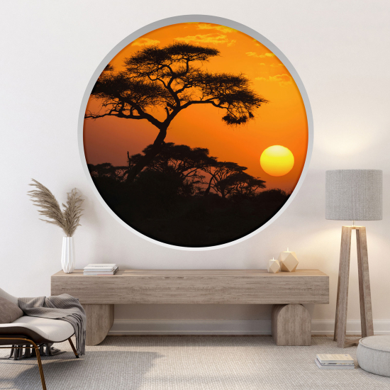 Vinilo Adhesivo Decorativo trampantojo 3D - Puesta de sol