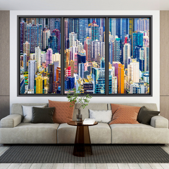 Vinilo Adhesivo Decorativo trampantojo 3D - Rascacielos
