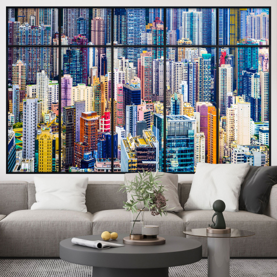 Vinilo Adhesivo Decorativo trampantojo 3D - Rascacielos