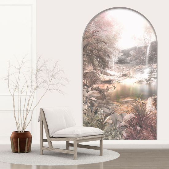 Vinilo Adhesivo Decorativo trampantojo 3D - Río Palmier