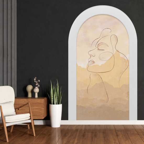 Vinilo Adhesivo Decorativo trampantojo 3D - Rostro Abstracto