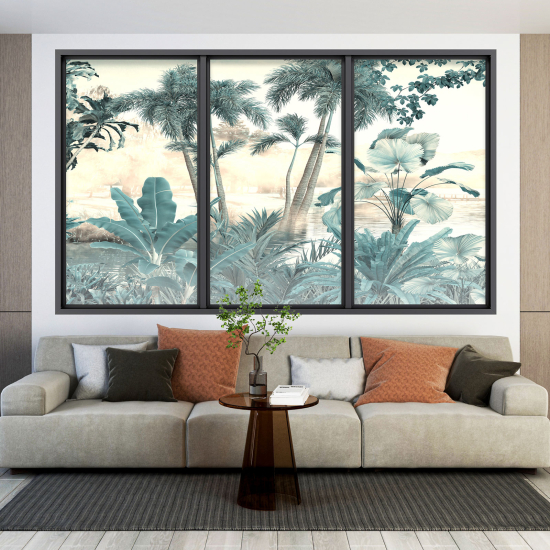 Vinilo Adhesivo Decorativo trampantojo 3D - Selva Tropical