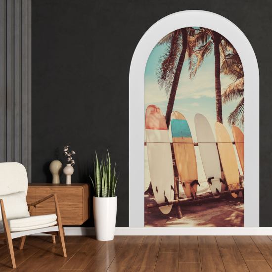 Vinilo Adhesivo Decorativo trampantojo 3D - Tablas de Surf