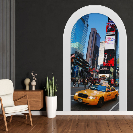 Vinilo Adhesivo Decorativo trampantojo 3D - Taxi de Nueva York