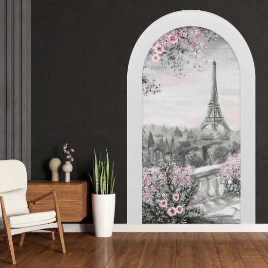 Vinilo Adhesivo Decorativo trampantojo 3D - Torre Eiffel