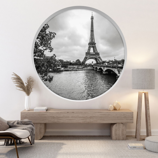 Vinilo Adhesivo Decorativo trampantojo 3D - Torre Eiffel